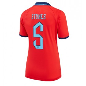 Damen Fußballbekleidung England John Stones #5 Auswärtstrikot WM 2022 Kurzarm